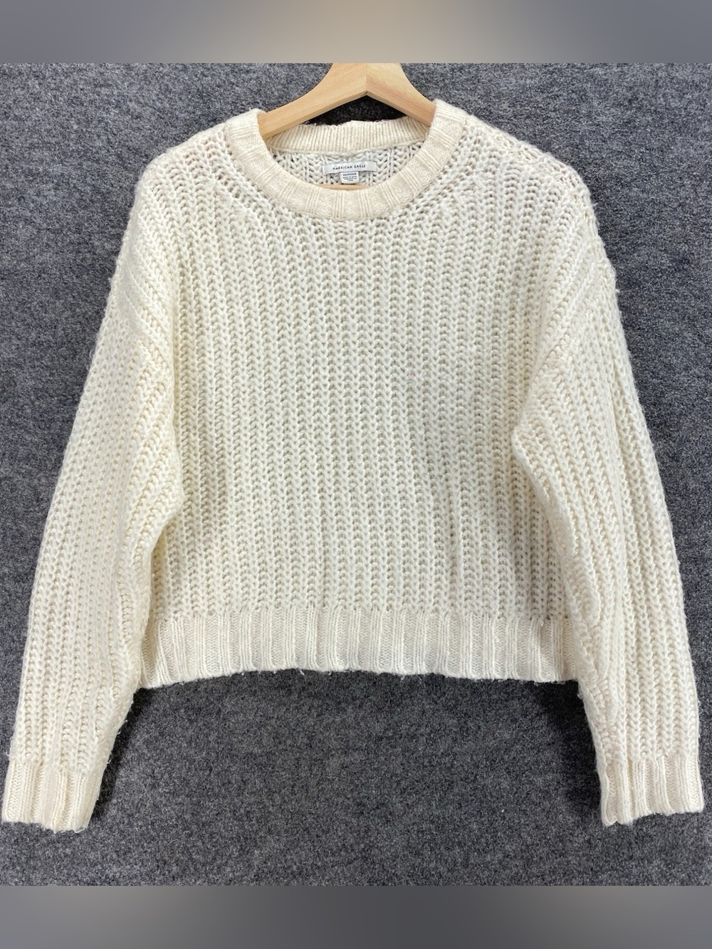 a new day Cream Chunky Crewneck Sweater